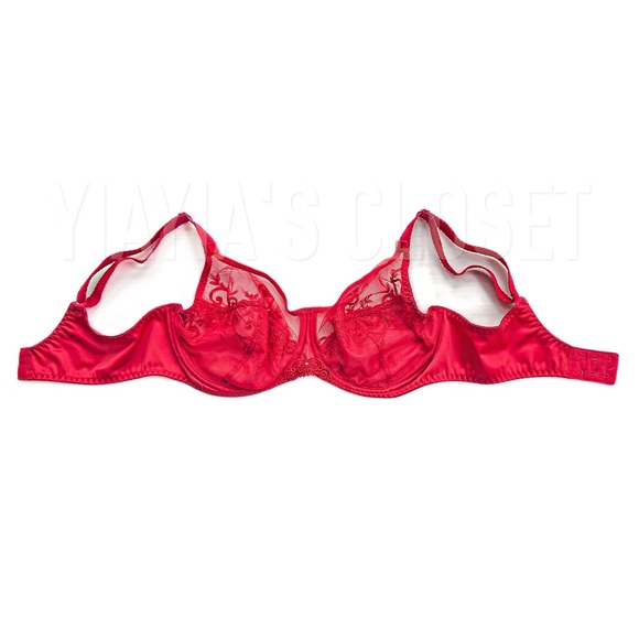 Empreinte 36D Apolline 07158 Embroidered Underwire Full Cup Bra in Fever - Picture 6 of 16
